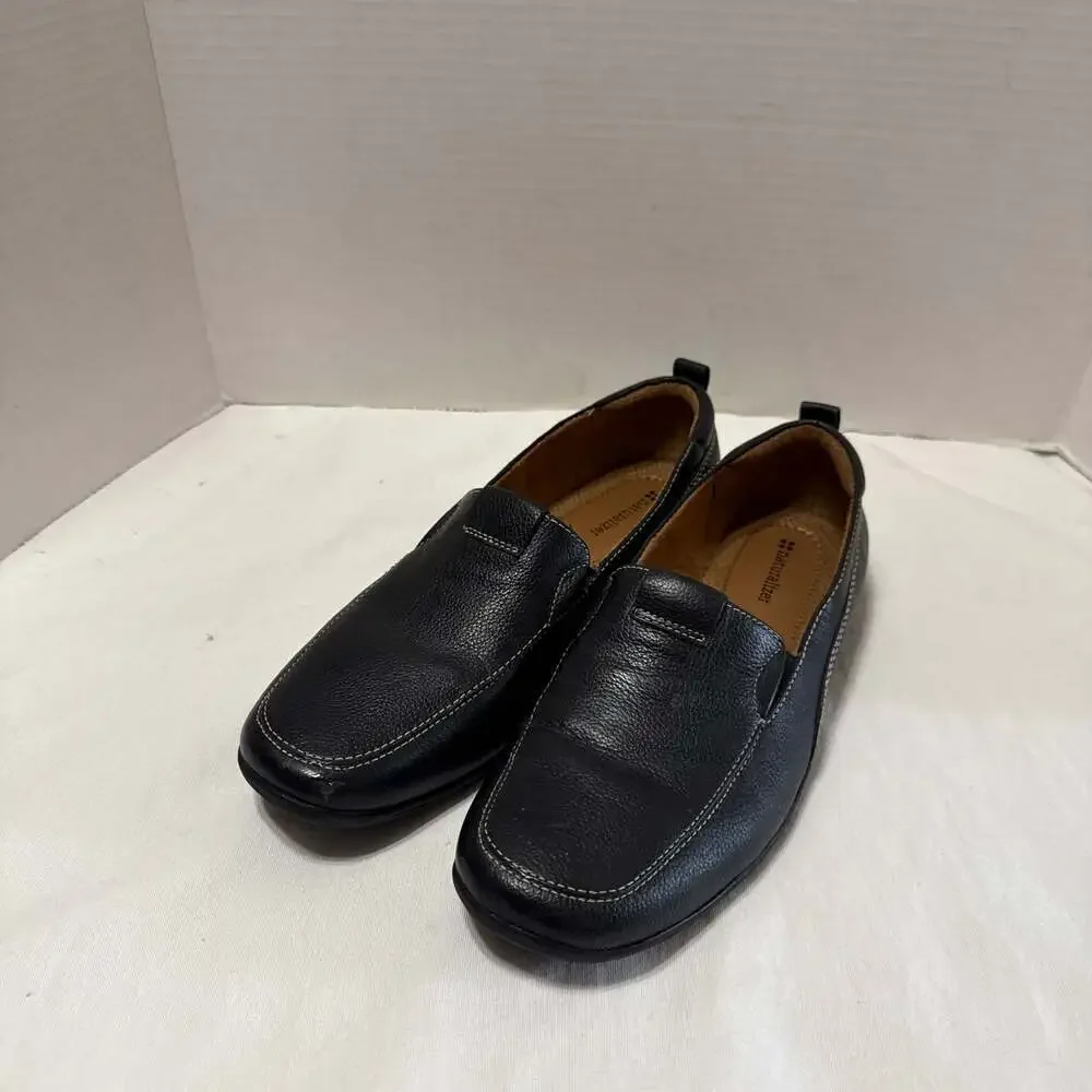Naturalizer women's Black Pebbled Leather Slip-On Comfort Loafers
